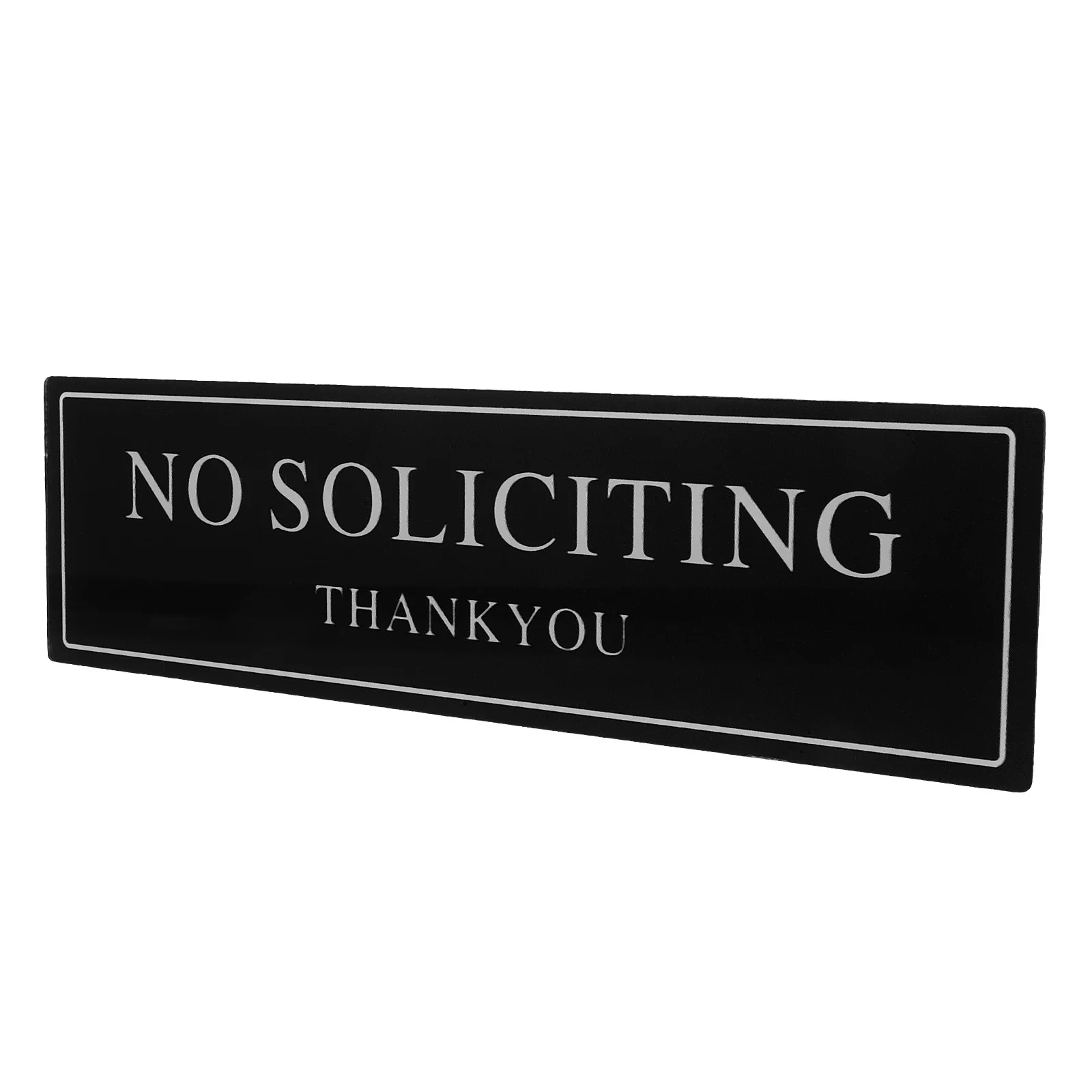 

Acrylic No Soliciting Sign Waterproof Easy Install No Soliciting Sign for Front Door Yard Window