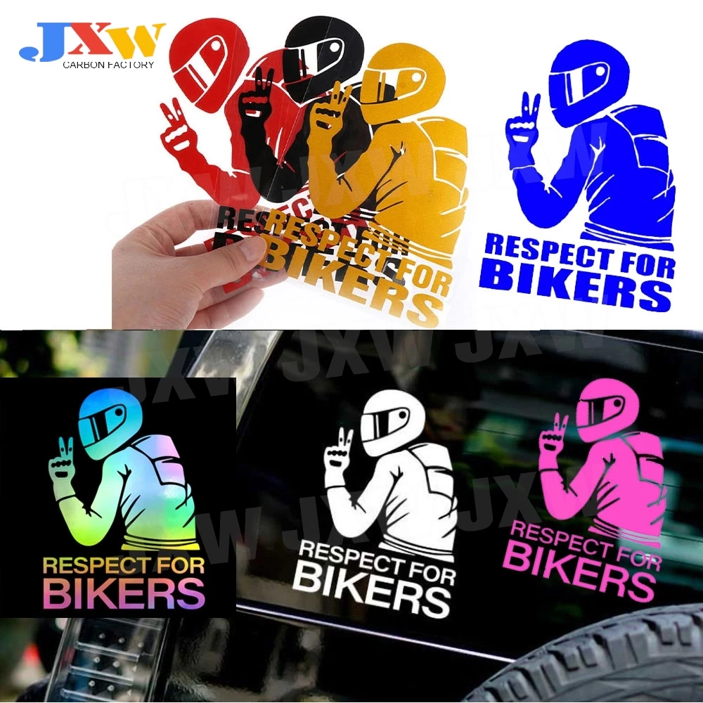 

Universal Motorcycle Reflector Decal Waterproof Reflective Sticker Car Respect for Bikers Vinyl Sticker Styling