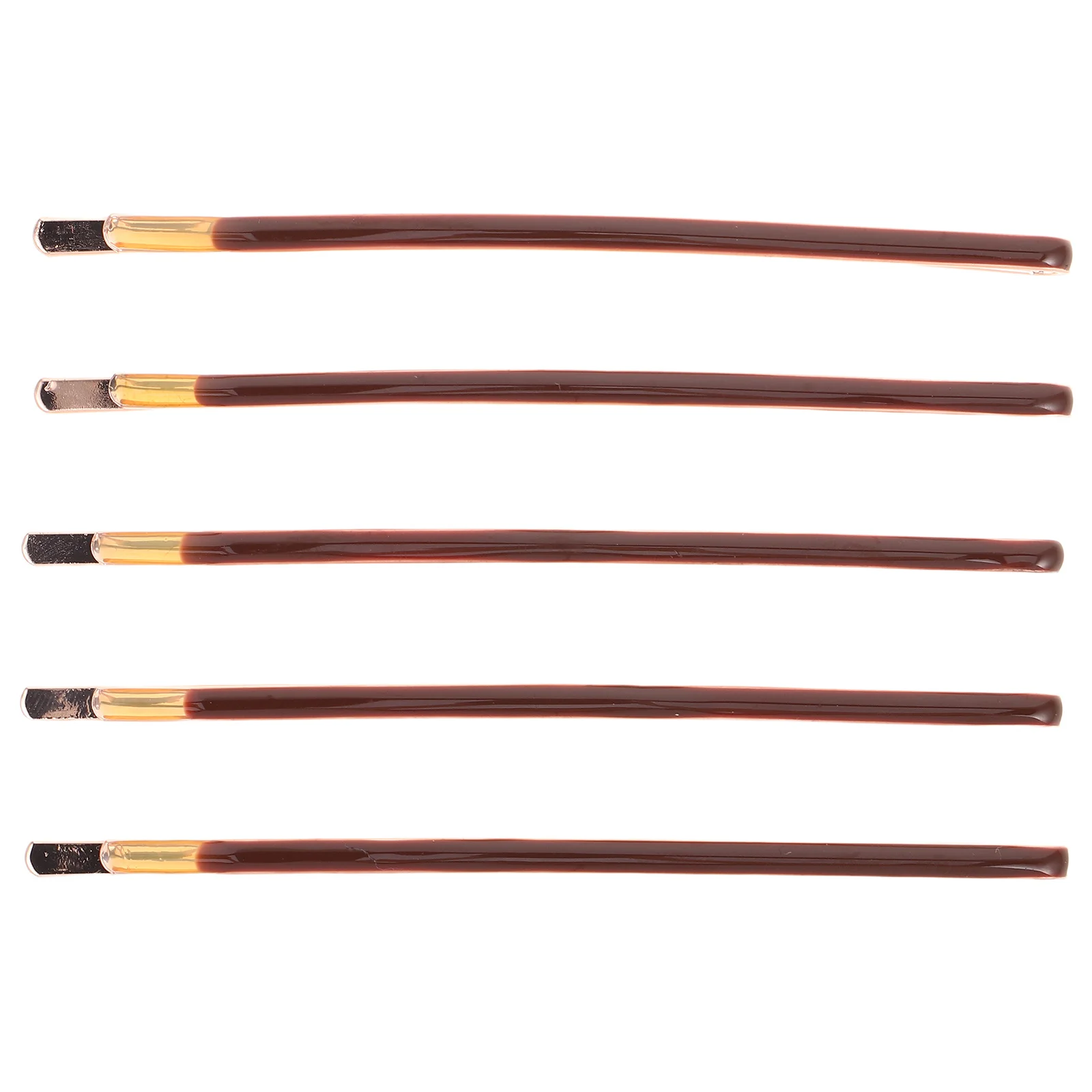 

5Pcs Duckbill Hair Clips Brown Flat Metal Non-Slip Bobby Pins for Thick Hair Styling Updos Bobby Pin Duckbill Positioning Clip