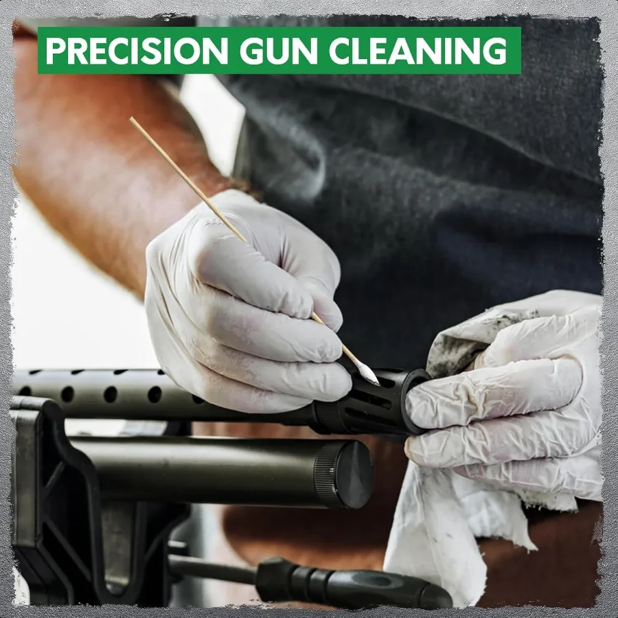 700 ชิ้น ไม้พันหูต่อมยาว 6 นิ้ว ไม้พันหูต่อมแข็งแรงพร้อมด้ามไม้สำหรับทำความสะอาดปืน ล้างเครื่องสำอาง UrbanAbod