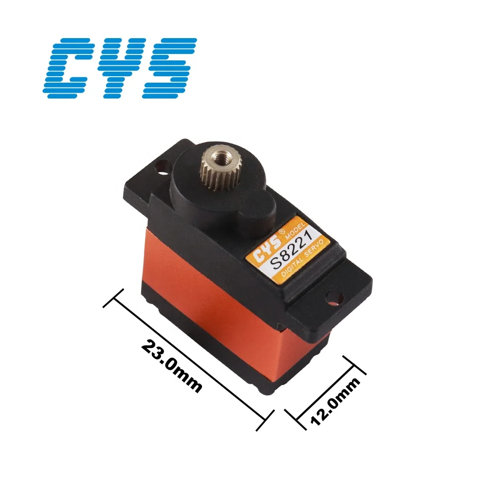 CYS S8221 عالية السرعة 1.5 كجم عزم الدوران كامل ميتال جير الألومنيوم الأوسط RC محرك معزز رقمي ل 500 RC هليكوبتر الطائرات