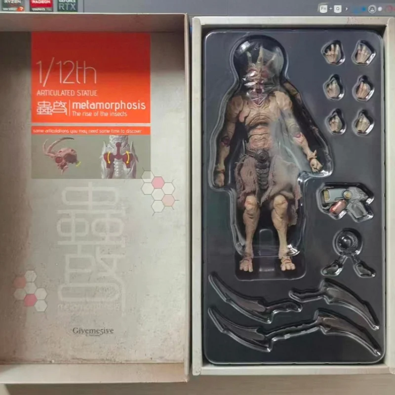 

New Original Giveme5ive Metamorphose The Rise Of Insects Airoki 1/12 Worm Series Action Figure Model Desktop Decoration Toy Gift