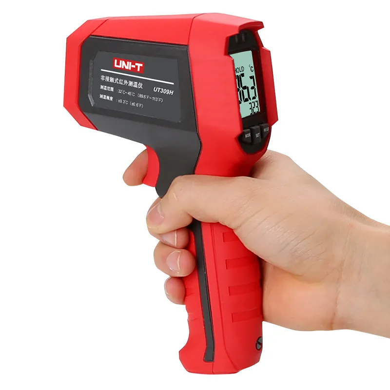 

UNI-T UT309H Non Contact Infrared Thermometer Temperature Meter Detector IR Temperature Gun 32-45