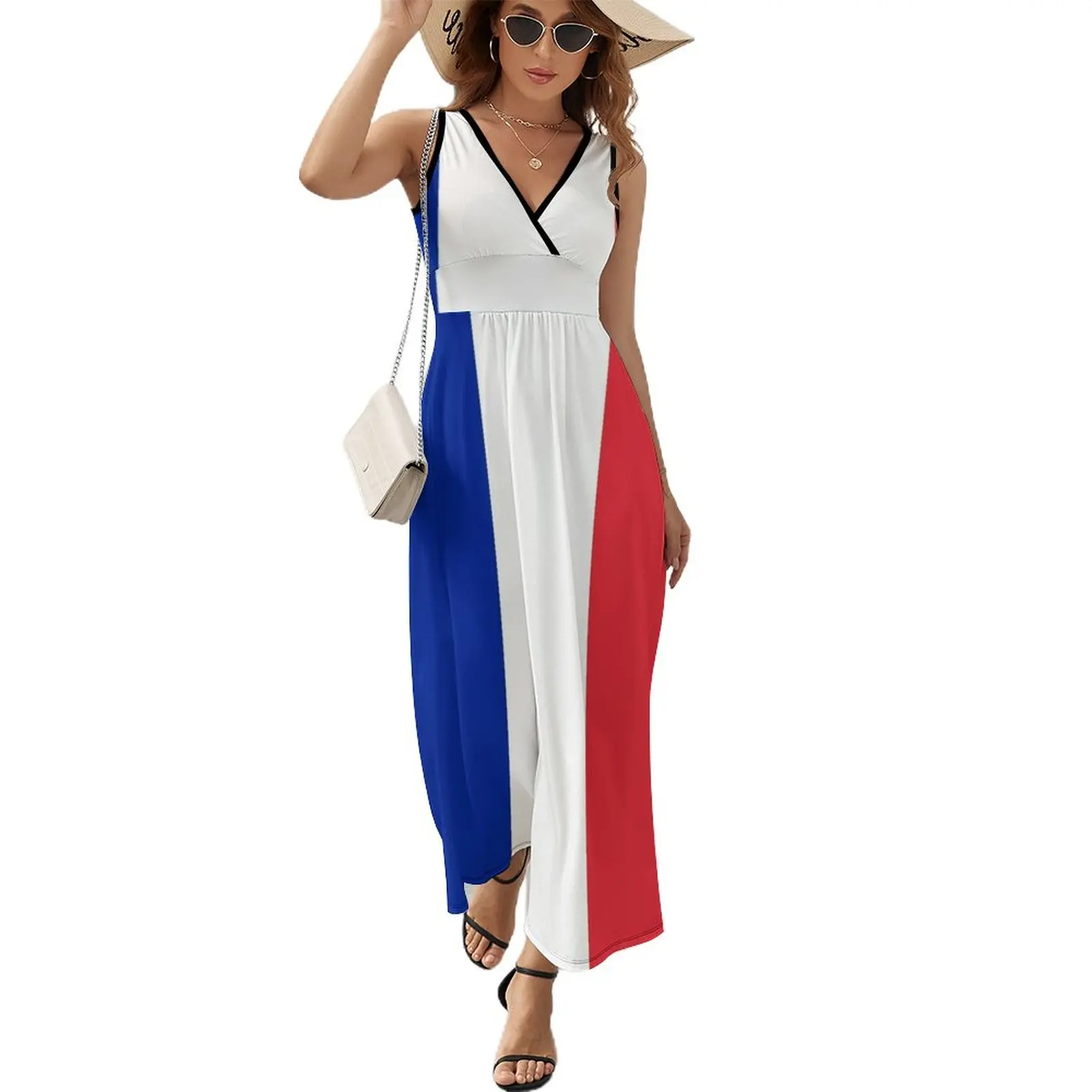 

French Flag of France Sleeveless Dress summer dress woman 2024 dresses women summer 2024 clothes for women