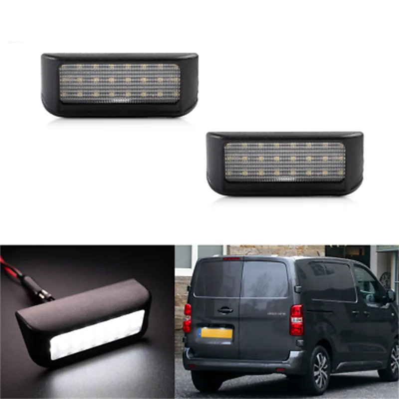 2Pcs Auto LED 6000k White Number License Plate Light Lamp For Toyota Proace I II 2013 6340G7 T10 Plug Car Accessories