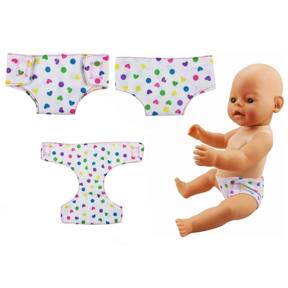 Doll Diapers Doll Underwear And Doll Bibs For 14-18in/35-45cm Baby Dolls For Infant Baby Doll Girls Boys 43cm Doll Underwear