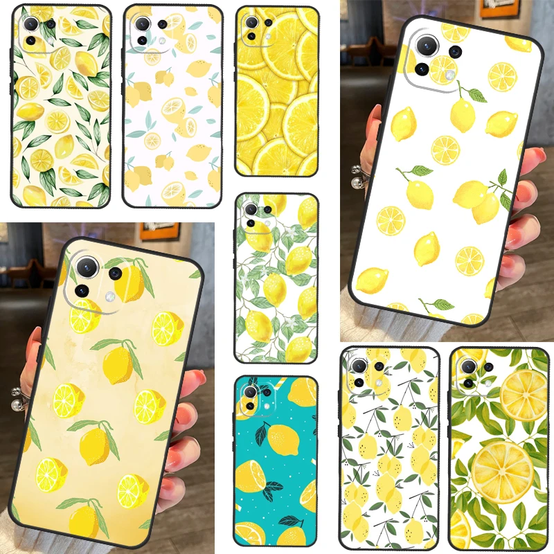 Fruit Lemon Case For POCO F5 X3 X5 Pro F4 X4 GT F3 M5s M5 Cover For Xiaomi 13 Lite 12 11 11T 12T Pro