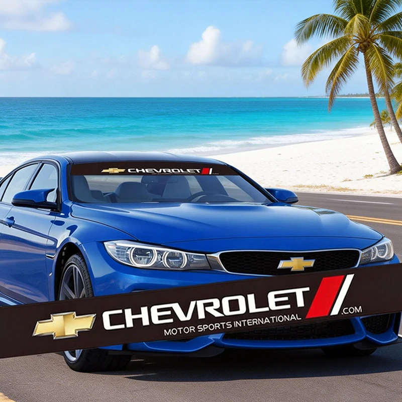 

1Pcs Car Front Rear Windshield Decoration Stickers For Chevrolet Bolt Spark Tahoe Z71 Aveo Impala Lacetti Malibu Sail SS Cruze