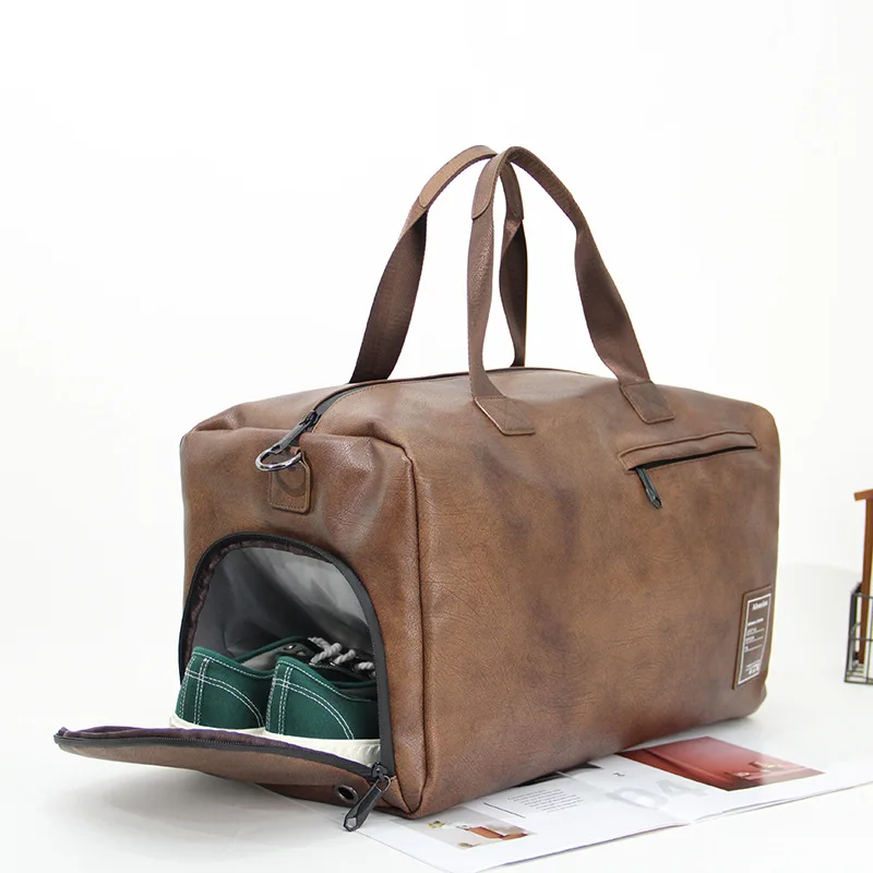 New Fashion Dry-wet Separation Travel Bag Fitness Sports Shoulder Bag Shoe Space Large-capacity Duffle Handbag