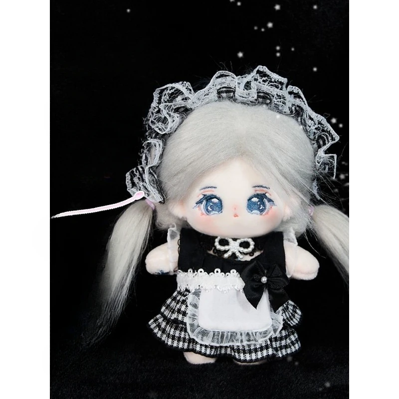 Mini cotton doll girl 10CM small pendant doll maid outfit