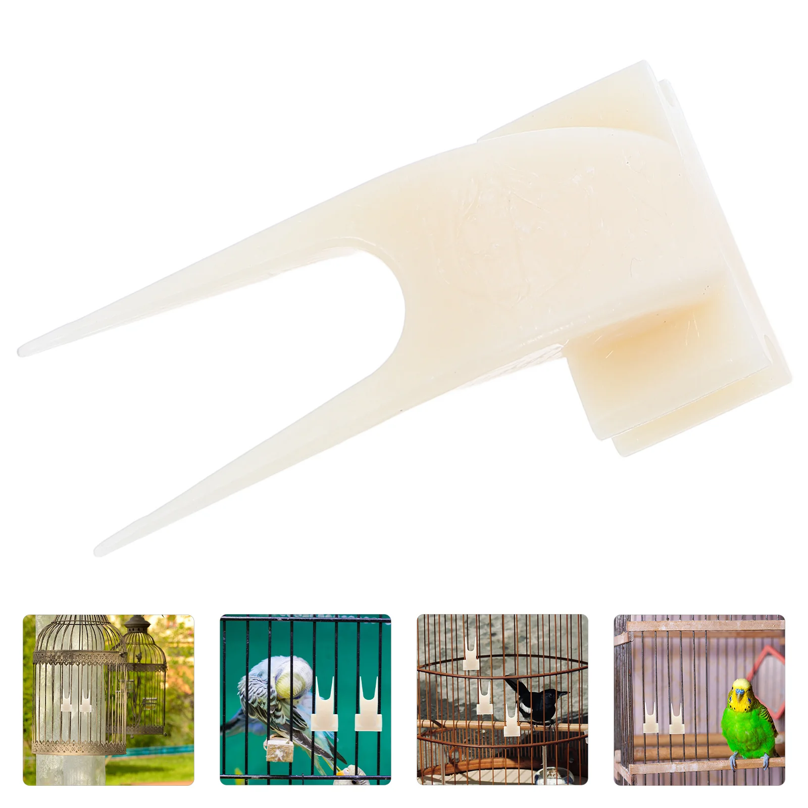 

50Pcs Hanging Bird Fruit Fork Secure Cage Fruit Holder for Parrot Feeding Skewer Fresh Food Dispenser Bird Cage Food Rack