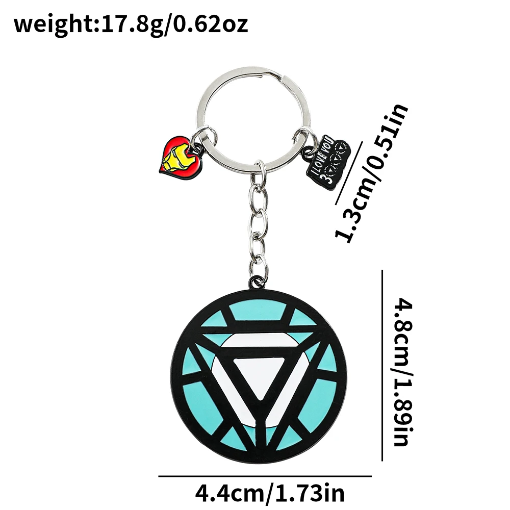 Marvel Avengers Iron Man Key Chain fashion exquisite Iron Man  Keyring schoolbag Ornament Accessories for Friendsss Gifts ﻿