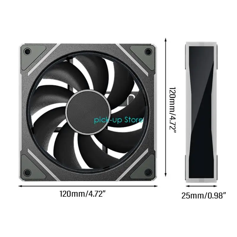Q5WA Desktop Computer Radiator Koeling 4pin PWM Quiet Argb Fan DC12V Chassis Fan