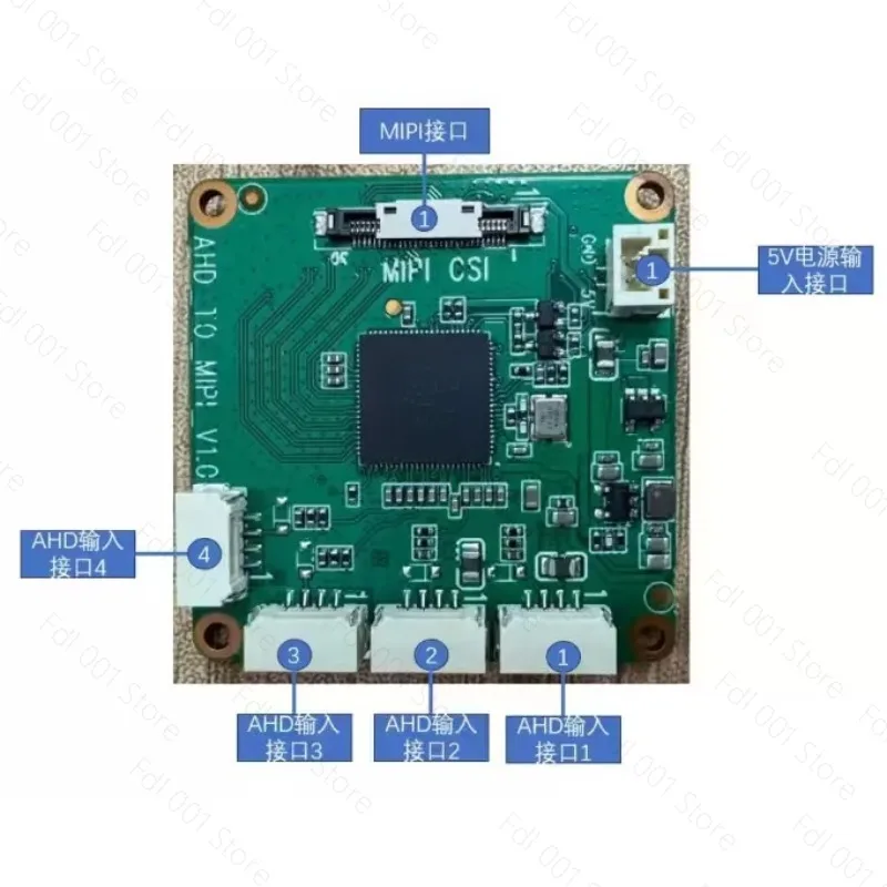 AHD to MIPI Converter Module 4CH XS9922B Adapter Board 4 Lane CSI Interface for IPC Camera Car DVR Board