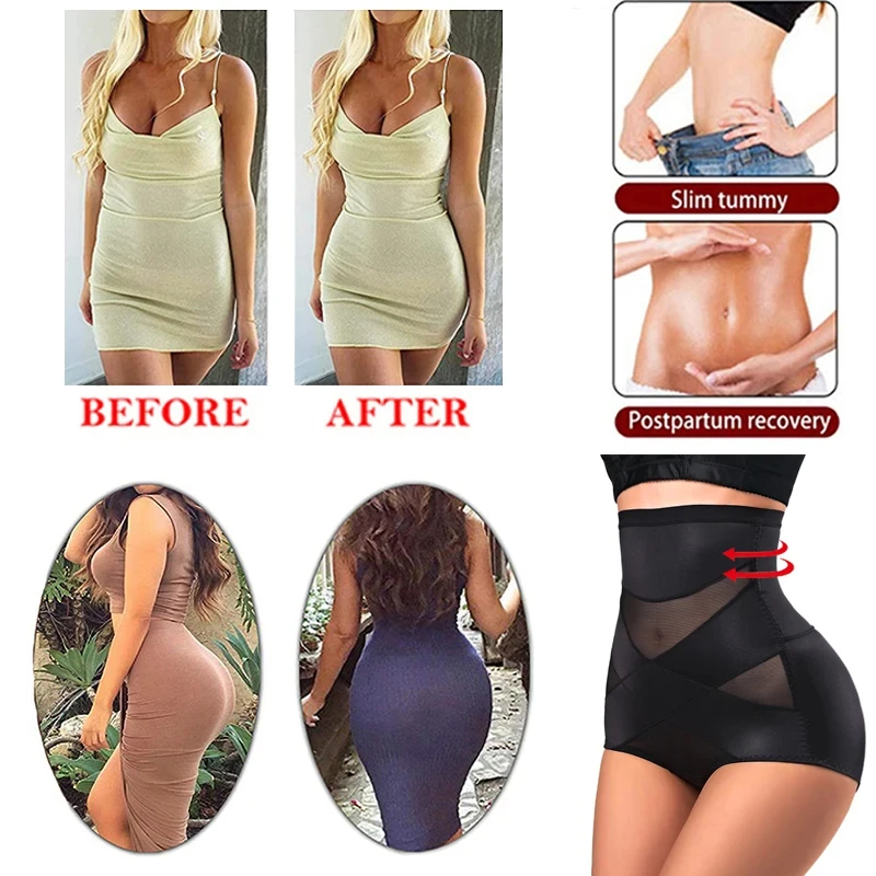 Women Cross Body Shaper High Waist Panties Tummy Control Shapewear Panty Female Butt Lifter Briefs Breathable Slimming Underwear