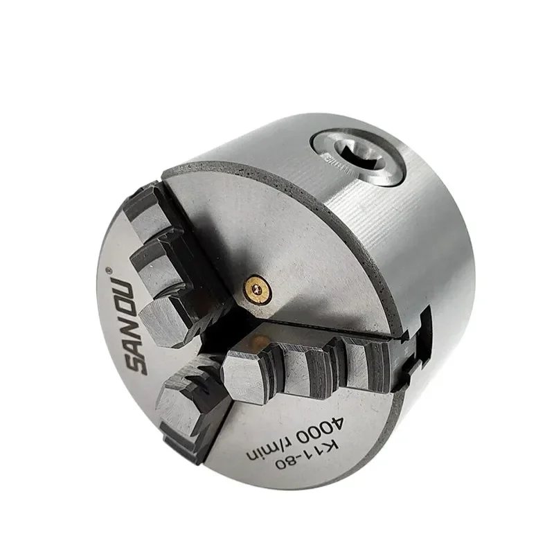 

-for K11-80 3 Jaws Manual Lathe Chuck With Turning Machine Tools Accessories Lathe Chuck Self-Centering Metal New K12-80 4-Jaw