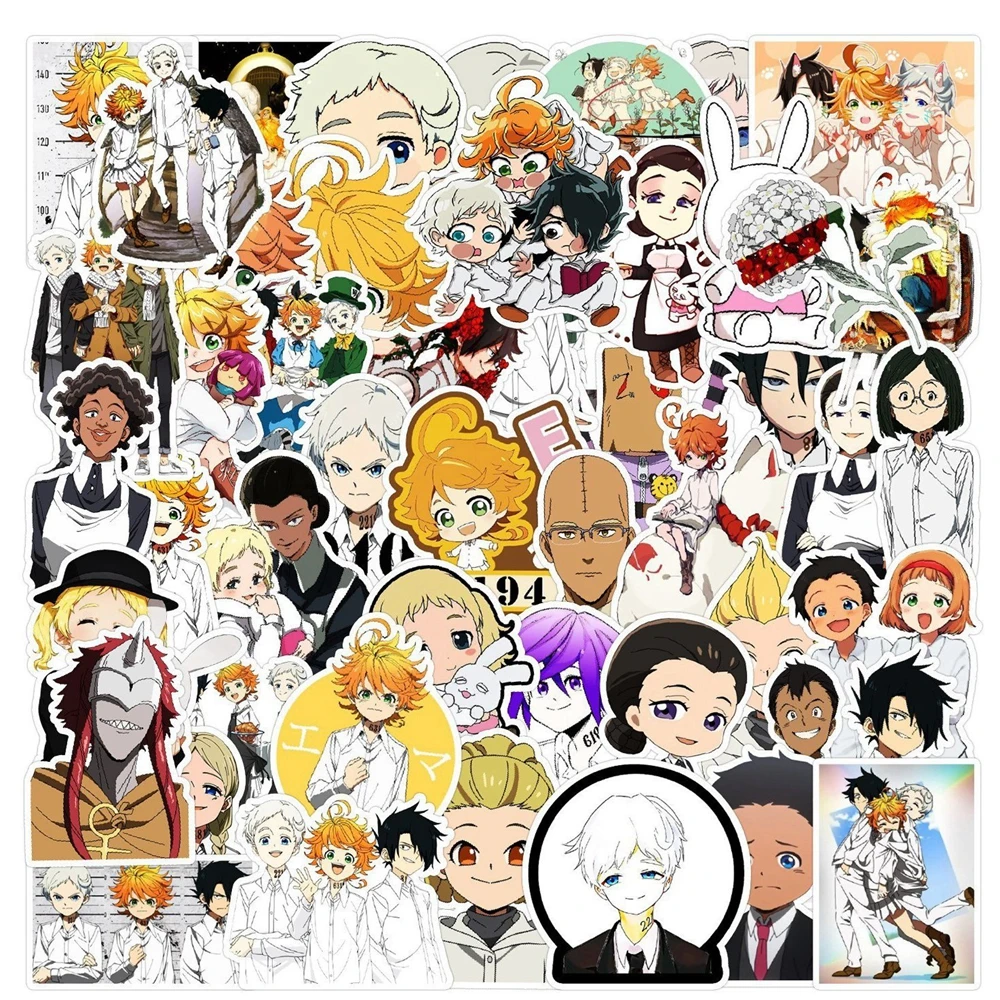 Paquete de 1 pegatina de Anime The Promised Neverland, figuras de acción, modelo de personaje Emma Norman Ray, suministros decorativos, juguete de regalo para niños