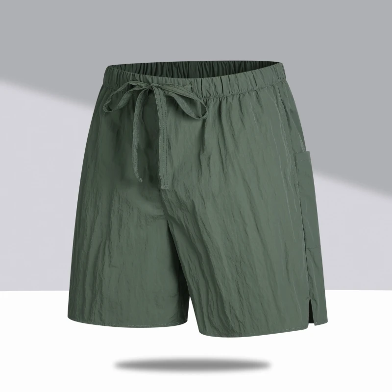 

Ice Silk Men's orts American Sle Loose Casual Qui Dry Five-Point Sports Mid-Length Trendy Youth Elastic Waisand