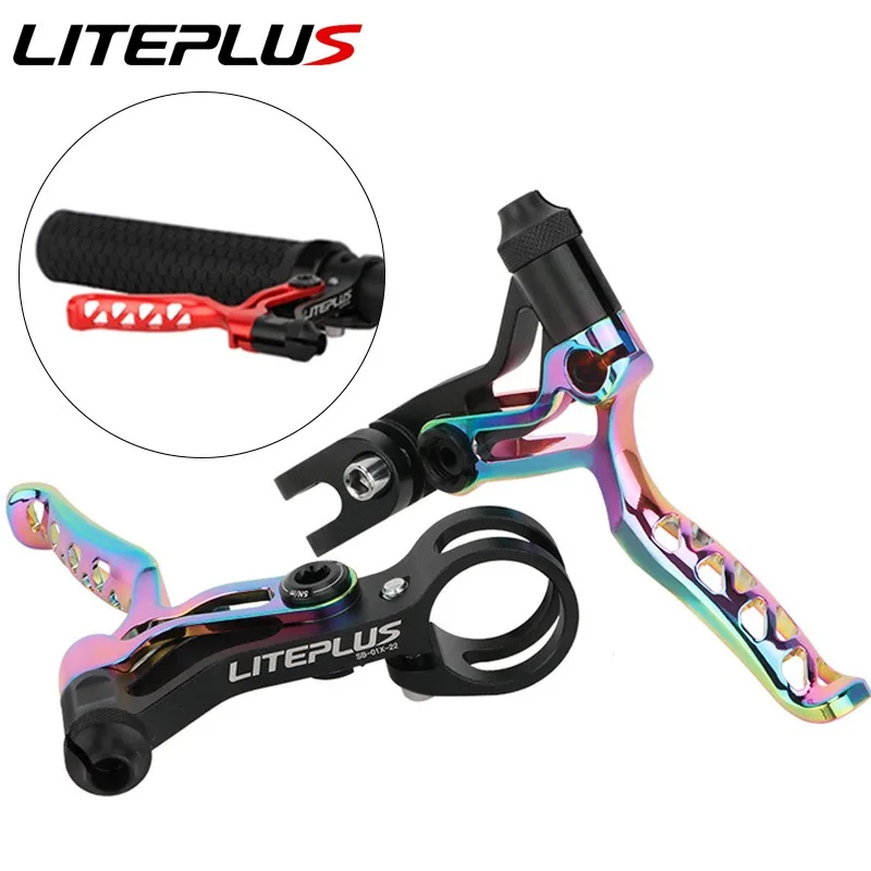 

LITEPLUS v brake brake lever For Brompton BMX Folding Bike 22.2mm Handlebar Color lightweight bicycle brake lever aluminum