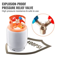 SucceBuy Réservoir de récupération de réfrigérant de 30 lb Réservoir cylindrique portable de 400 psi avec valve en Y pour récupération de liquide/vapeur pour R22/R134A 4