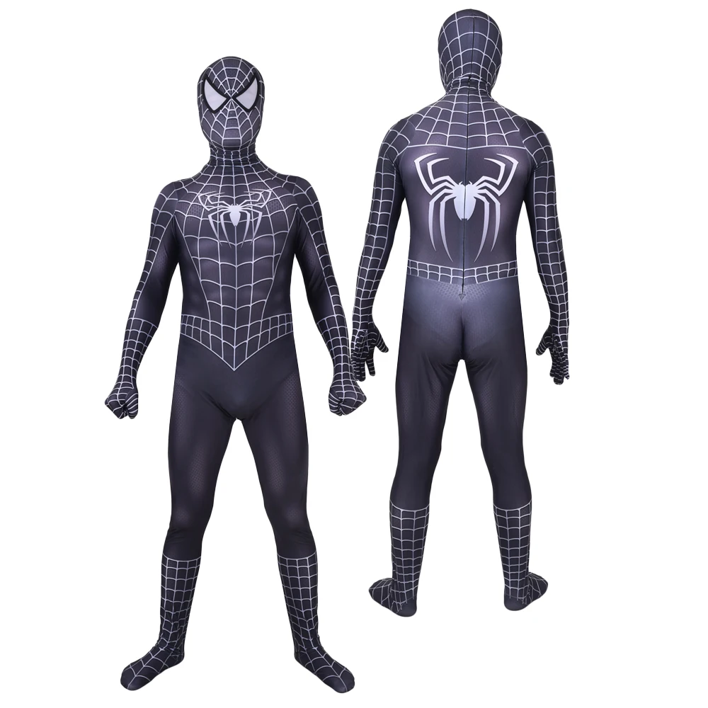 Halloween Men Spidercosplay Black Raimi Cosplay Costume Venom Symbiote Raimi Suit Zentai body adulti bambini