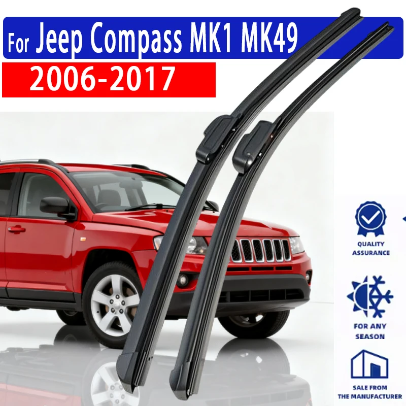 

Передние щетки стеклоочистителя с левым рулем для Jeep Compass MK1 MK49 2006-2017 2007 2012 2013 2014 2015 2016 лобовое стекло 22 "20" аксессуары