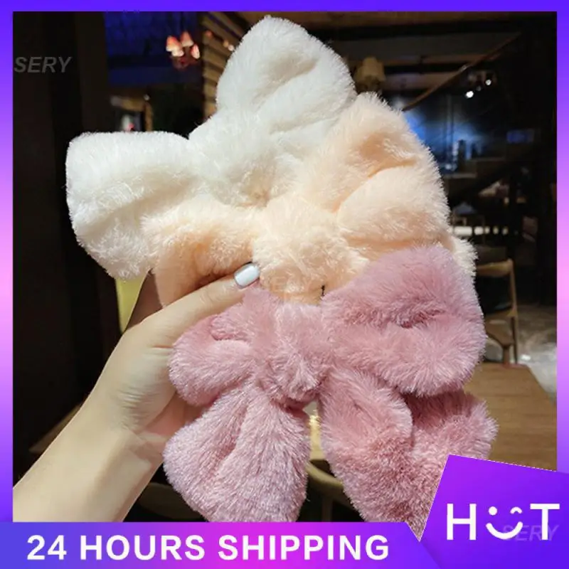 

Big Bow Hairpin Duckbill Clip Cute Design New Duck Bill Clip Clothing Accessories Autumn And Winter Headwear Headwear Furry Clip