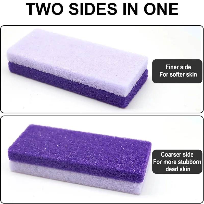 Éponge en pierre ponce pour les pieds, dissolvant de callosités, élimine les peaux mortes dures et craquelées, pieds lisses, outil exfoliant doux, 1/2/4 pièces