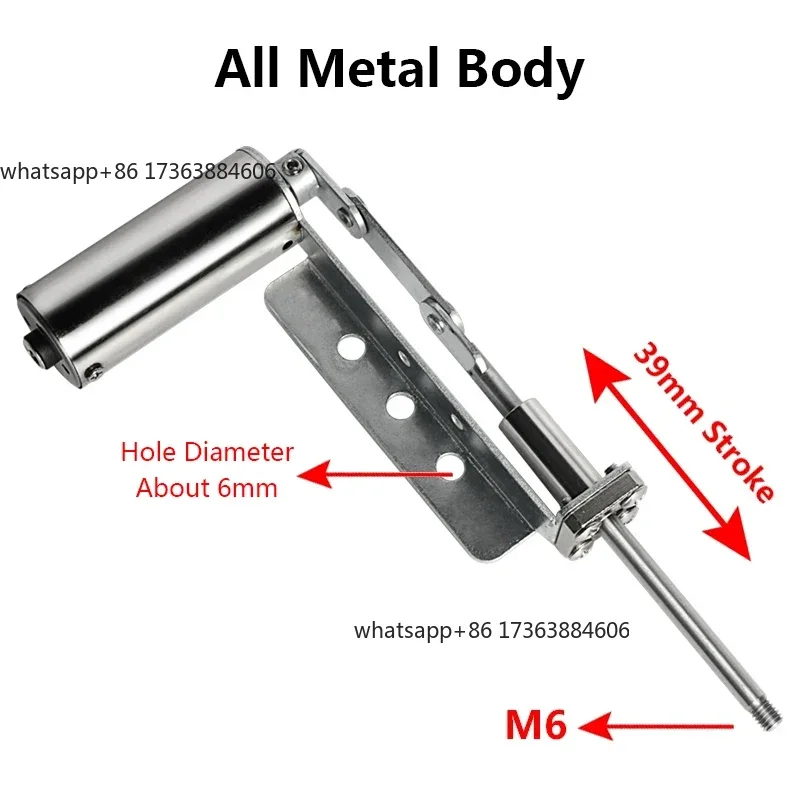 Upgrade Reciprocating Shaft All Metal Body Mini Telescopic Linear Actuator 39mm Stroke Reciprocating Mechanism Motor 30-270 Time