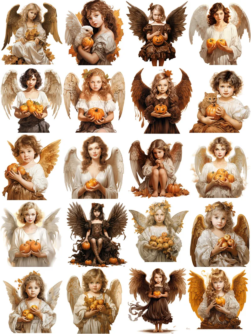 ملصقات ملاك اليقطين للهالوين ، مشغولات يدوية وملصقات سكرابوكينغ ، ألعاب أطفال ، ملصق زخرفي للكتب ، أدوات مكتبية تصنعها بنفسك #2