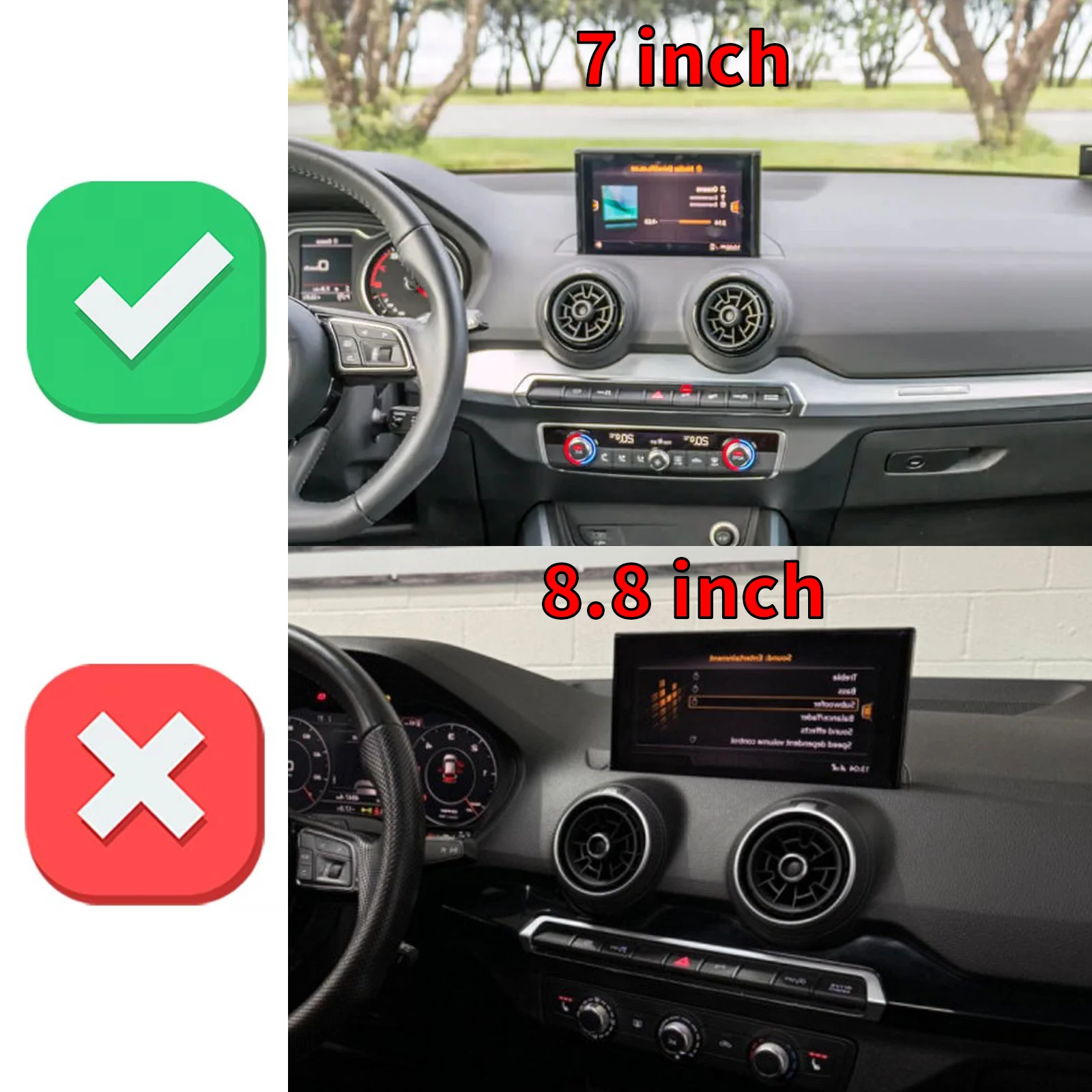 Car Mobile Phone Holder for Audi Q2 7inch GPS Bracket Navigation Stand Auto Accessories