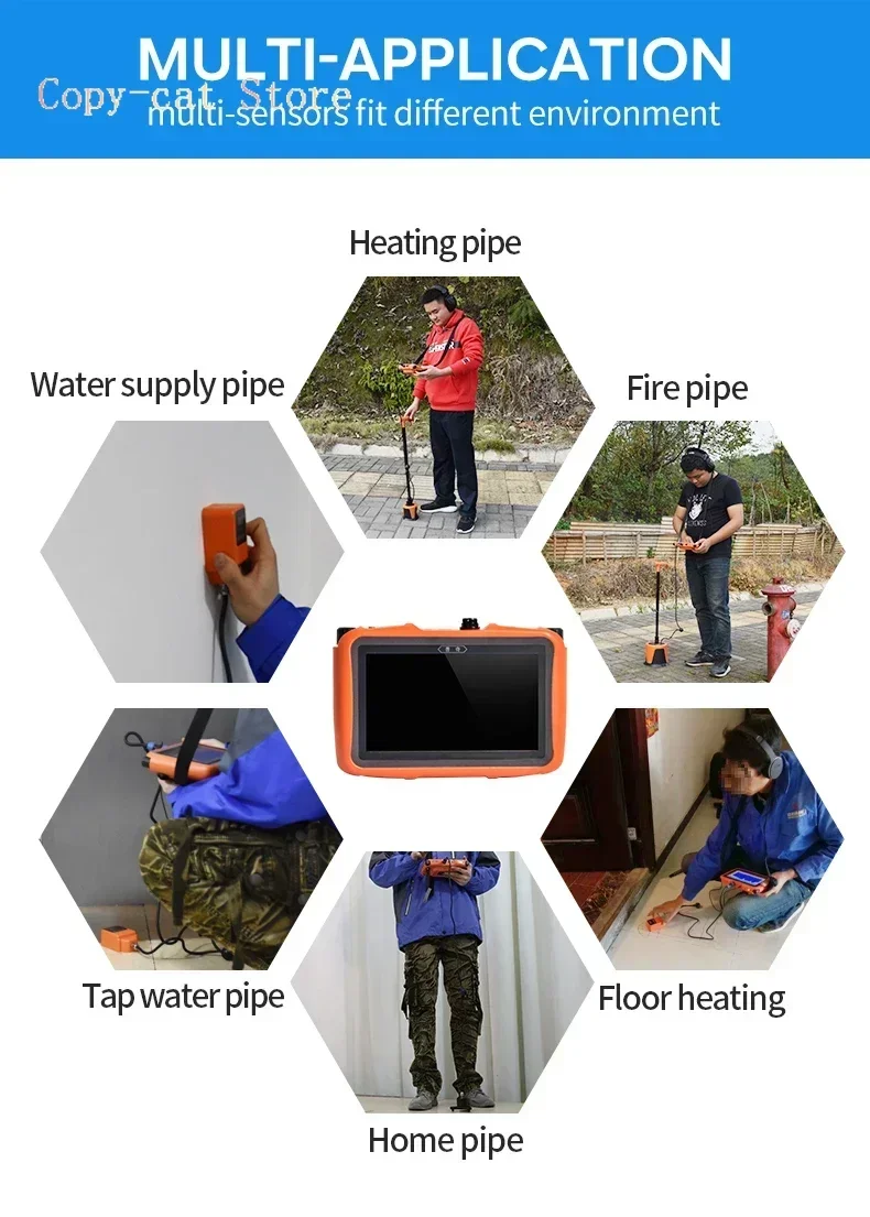 L7000 Outdoor Underground Water Lines Leakage Indoor Walls Plumbing Pipeline Water Leak Detector