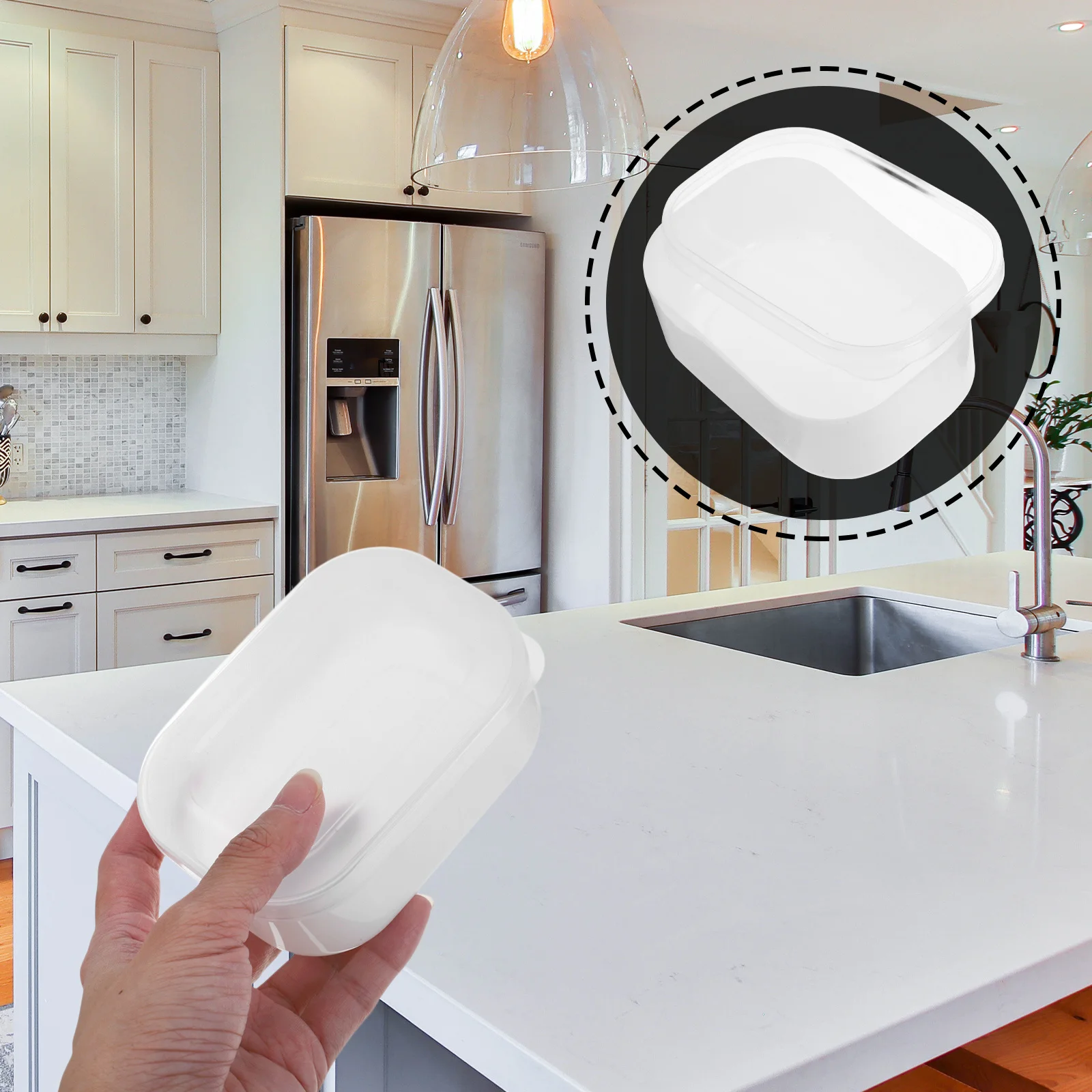 

5Pcs Grain Rice Storage Boxes Stackable Freezer Safe Cooked Rice Portion Control Meal Prep Food Storage Containers