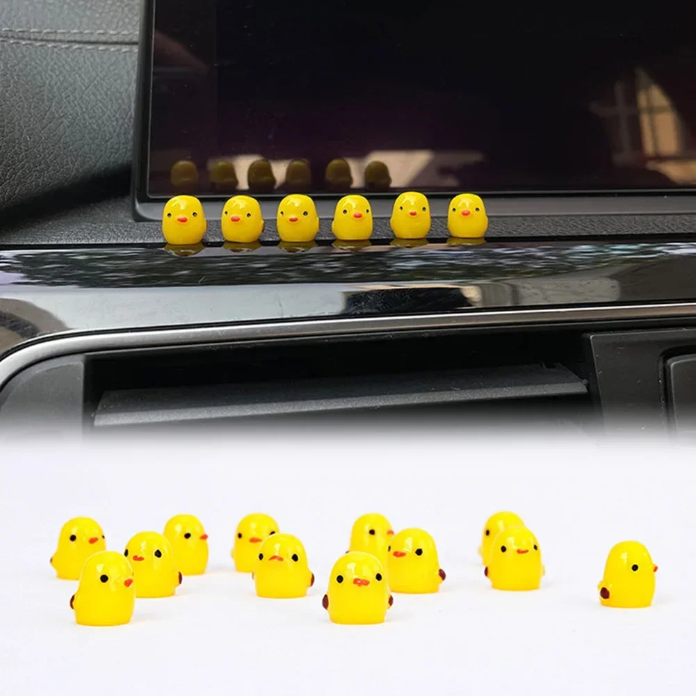 5Pcs Cute Mini Chicken Car Interior Decoration Auto Rearview Mirror Dashboard Ornaments For Woman Man Gift Car Accessories