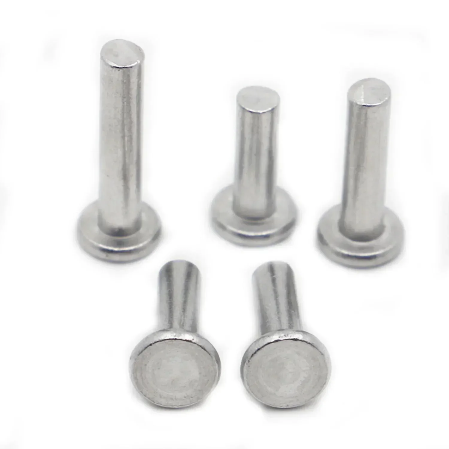 GB109 alumínio sólido AL batida rebite de cabeça plana M2 M3 M4 M5 M6 M8