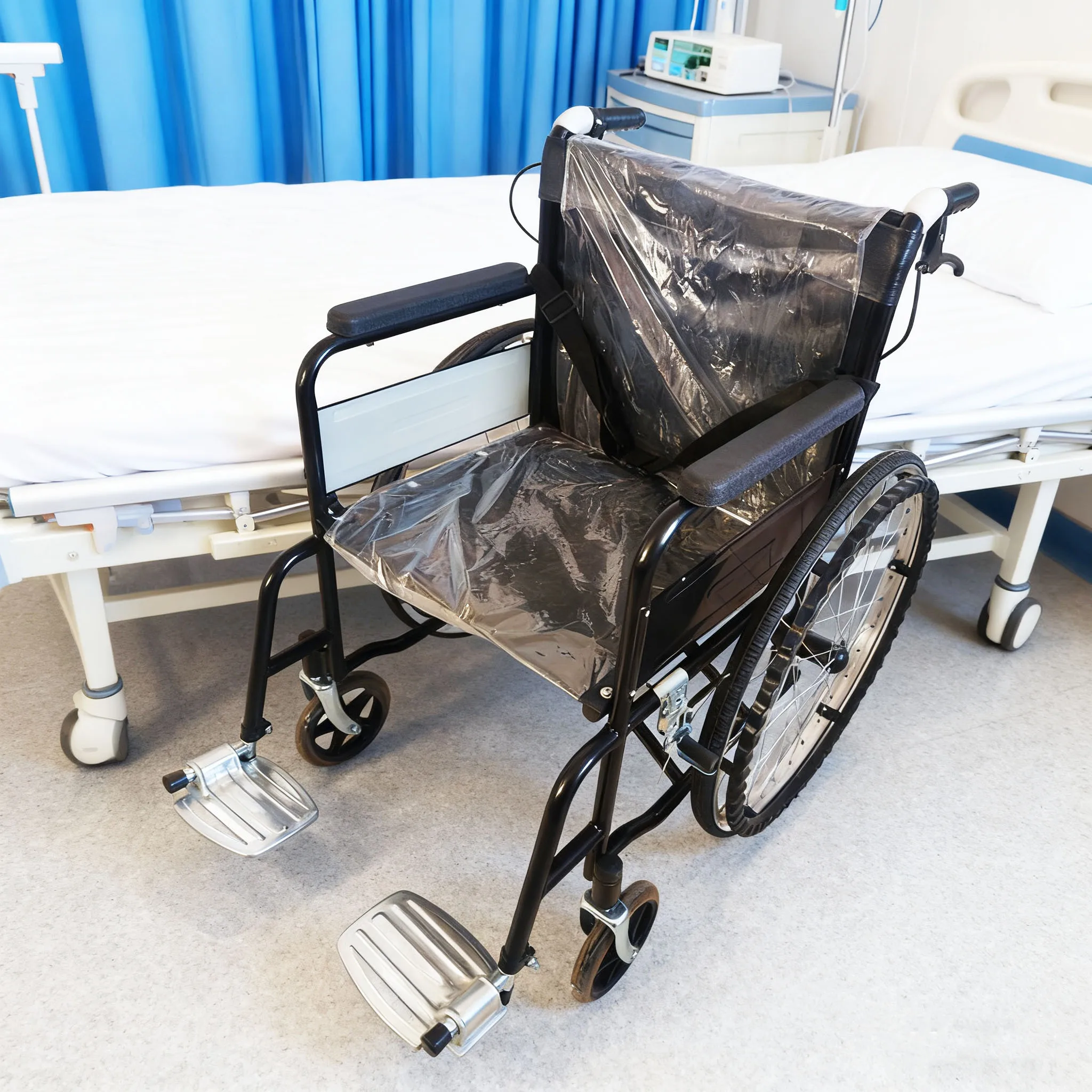 Equipement-medical-fauteuil-roulant-manuel-pliable-leger-fournitures-de-reeducation