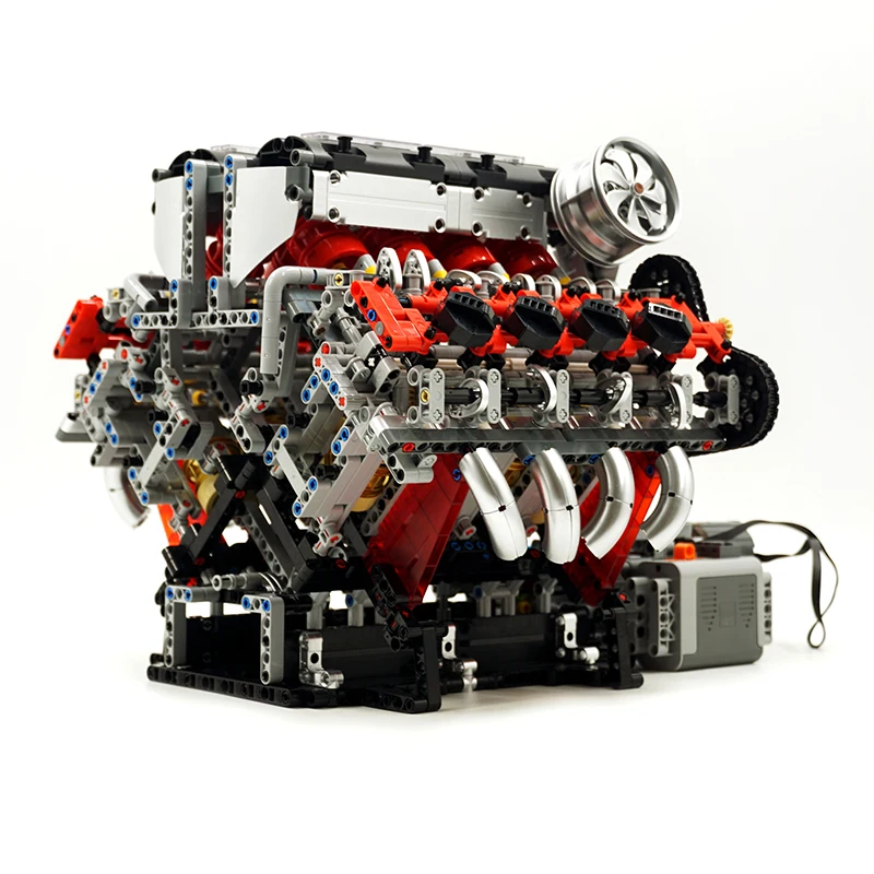 قالب الملك 10130 كتل كلاسيكية عالية الجودة MOC مكتب Orn بمحركات V8 محرك نموذج الطوب تجميع اللعب هدية الكريسماس للأطفال