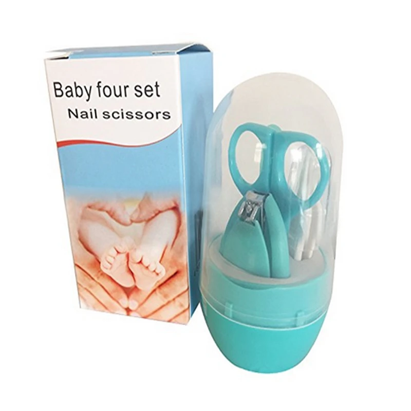 Newborn Baby Nail Scissors Baby Nail Care Tools Kids Safety Portable Nail Scissors Trimmer Tweezers with Box Kids Nail Art Set