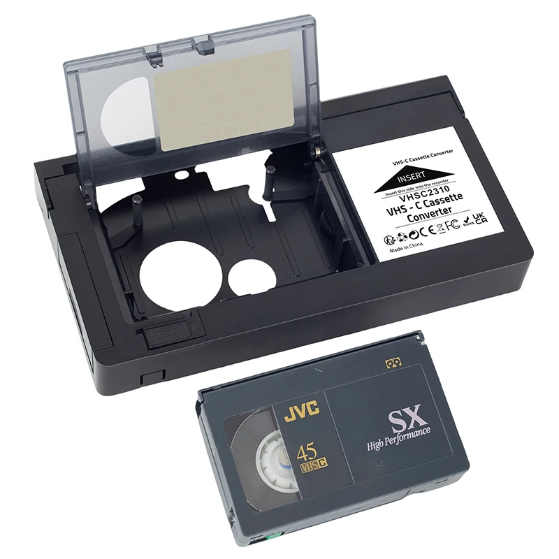 1Pcs Black VHS Cassette Adapter For VHS-C SVHS Camcorders Motorized Not For 8mm/MiniDV/Hi8 VHS-C Cassette Adapter