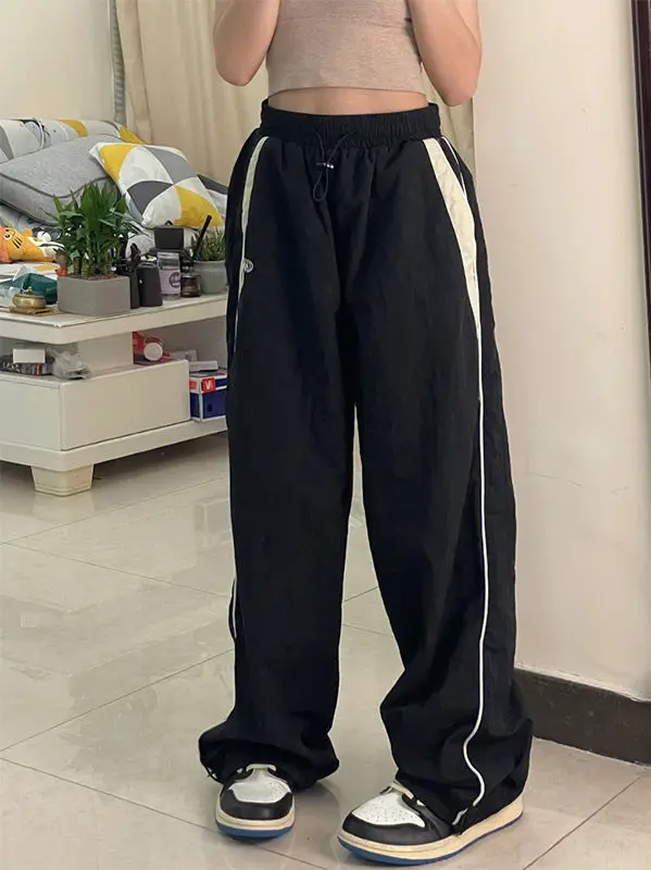 Casual Baggy Sweatpants Women Korean Harajuku Oversize Wide Leg Cargo Pants Techwear Joggers Hip Hop Streetwear Female Trousers