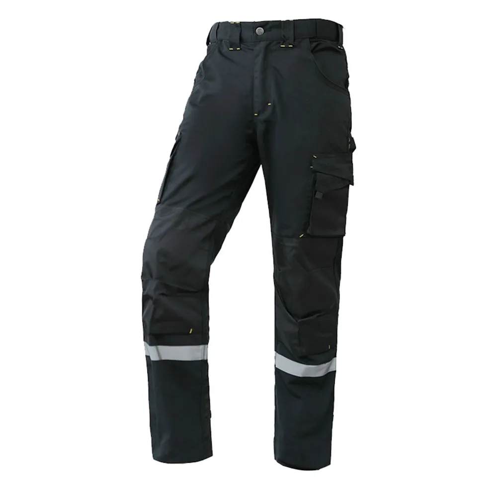 

High Visibility Pants Men Multi Pockets Work Pants Men Construction Workwear Hi Vis Cargo Work Pants