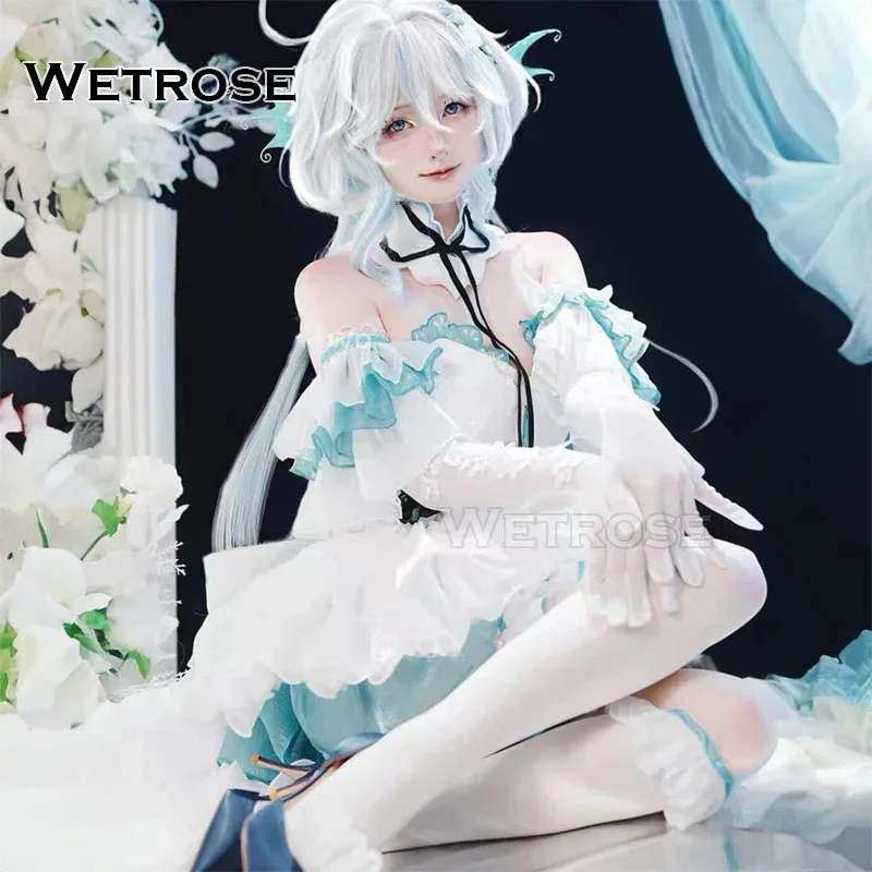 

【Wetrose】In Stock Focalors Furina Mermaid Insipired Fairy Dress Cosplay Costume Genshin Doujin Full Set Wig Halloween Carnival