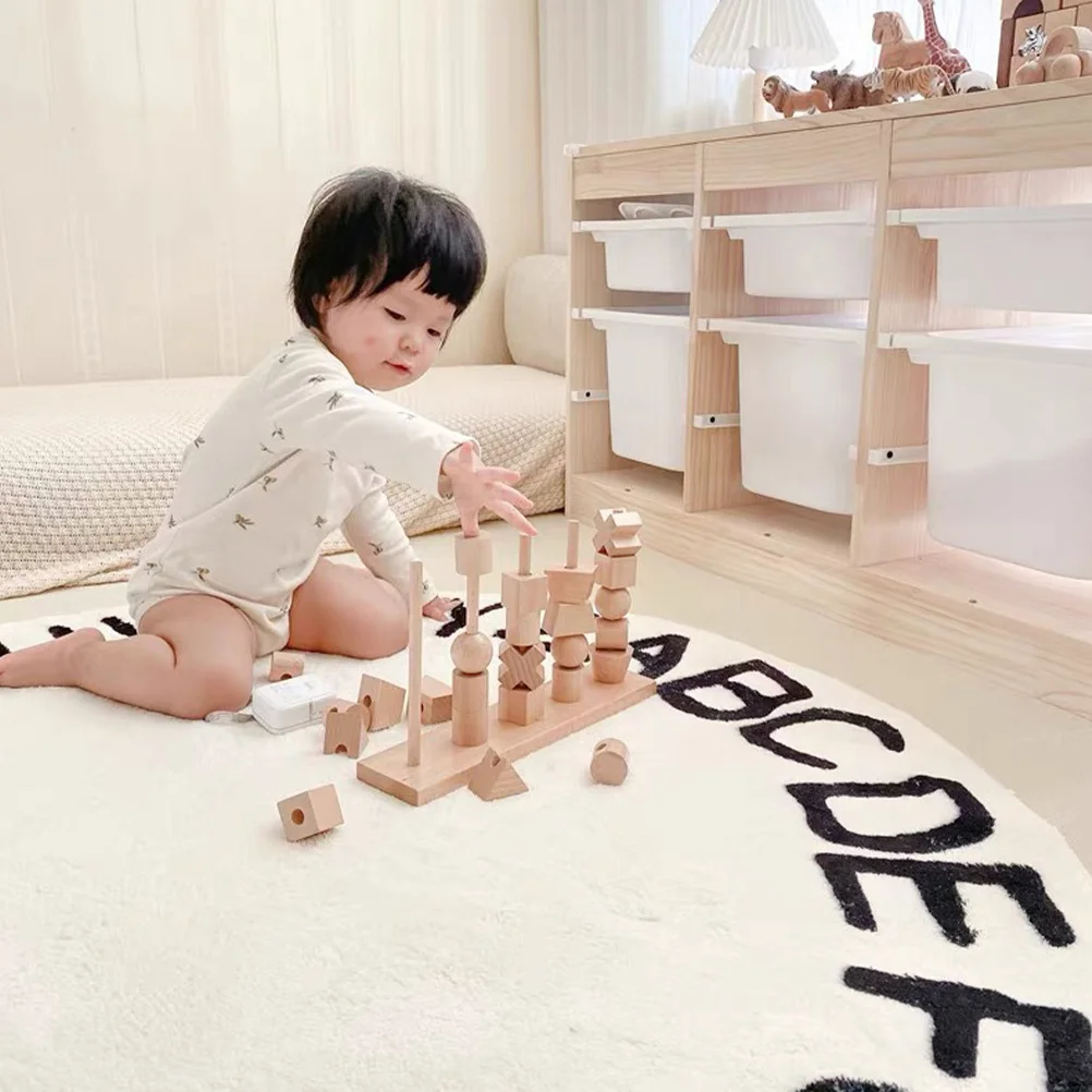 

Round Non Slip Floor Mat Area Rug Cushion Carpet for Children's Room Living Room Bedroom Decorative Home Floor Rug