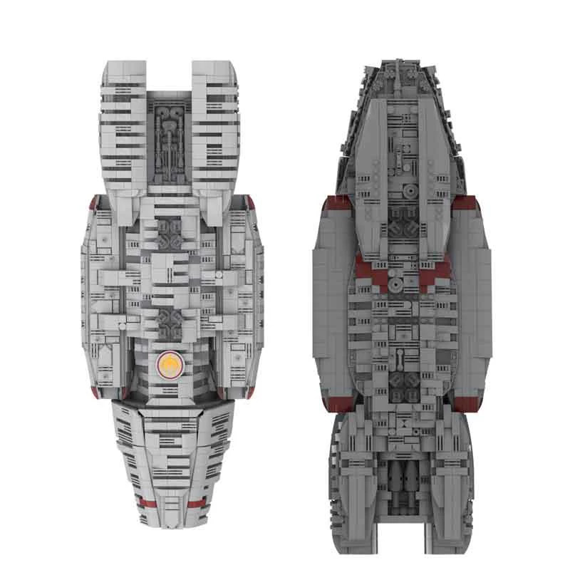 Bloques de construcción MOC para niños, juguete de ladrillos modulares para armar nave espacial Galactica UCS, ideal para regalo de Navidad, 3498 piezas