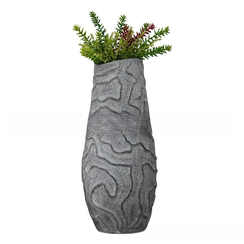 

Wave pattern, vase, cement, indoor, green plants, potted plants, hotels, shopping malls, fiberglass