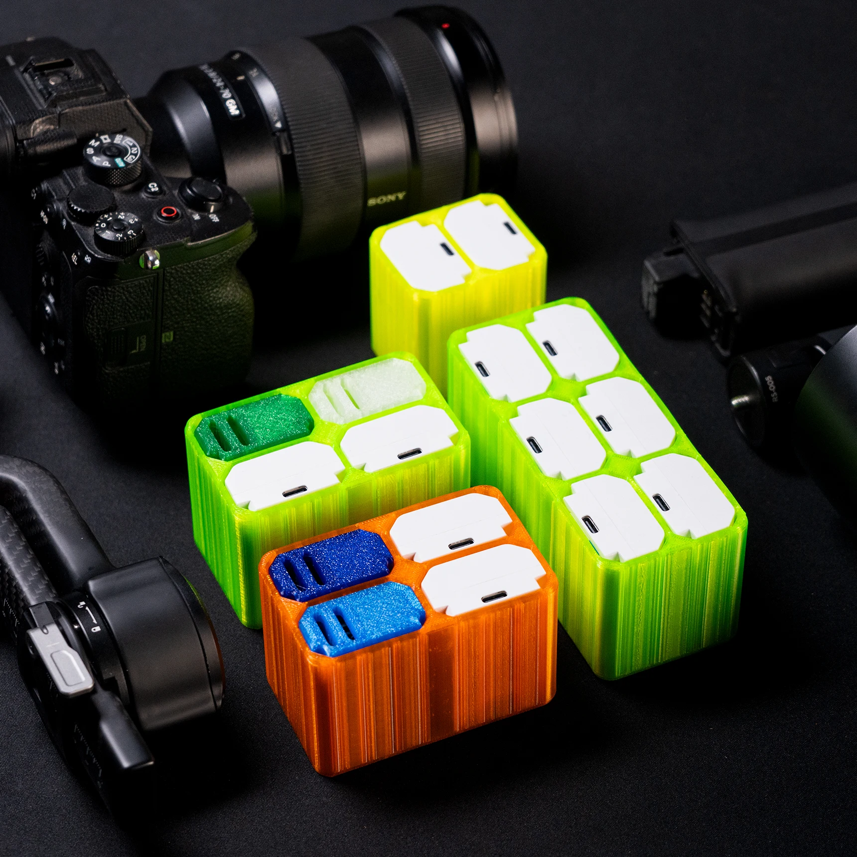 Selens TPU الهواء المثانة كاميرا بطارية حالة حقيبة صندوق الأزرق 2/3/4/5/6 ثقوب لبطارية سوني NP-FZ100