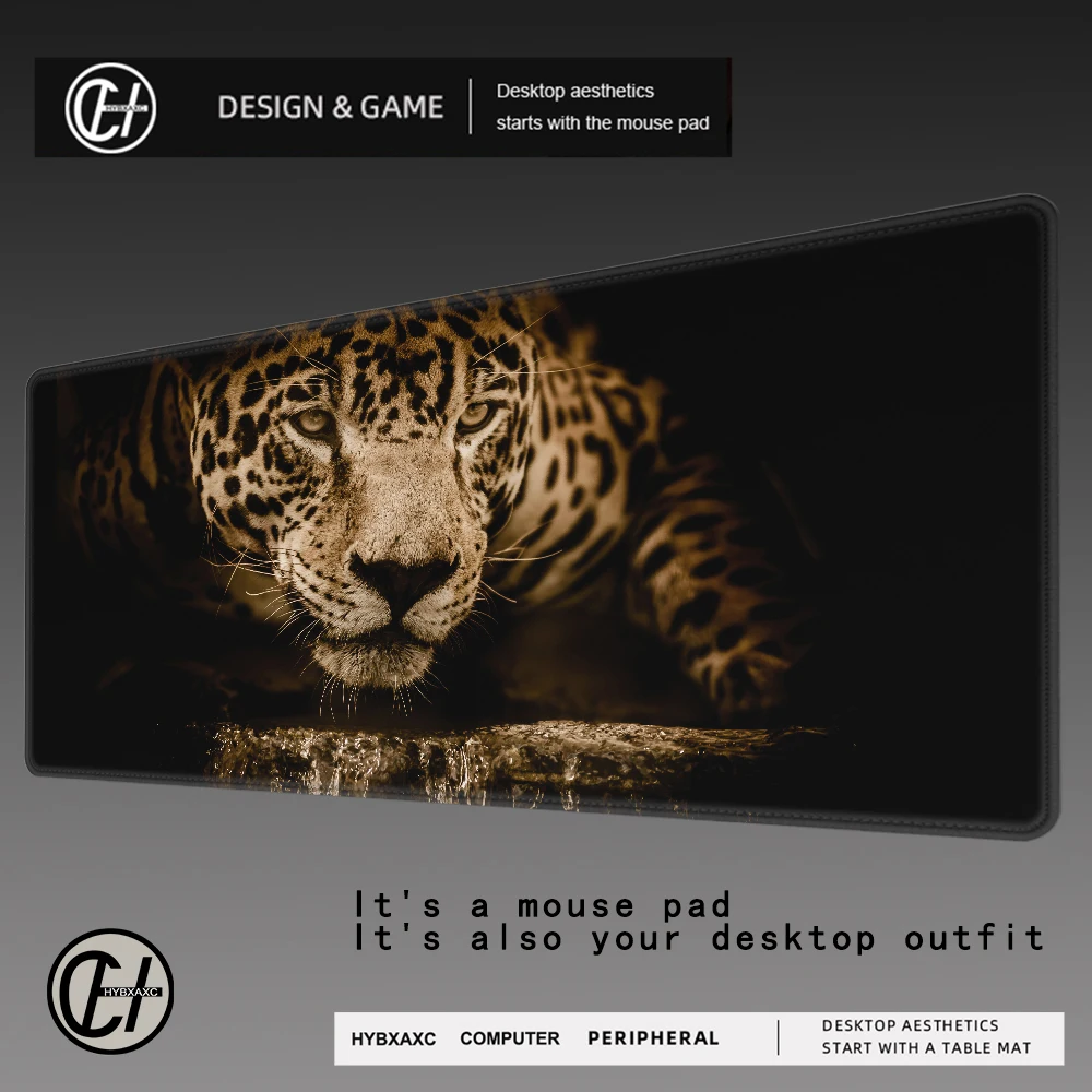 

Леопардовый игровой коврик для мыши, большой настольный коврик, нескользящий резиновый коврик для офиса, украшение стола, коврики для комнаты, нескользящий коврик, ковер