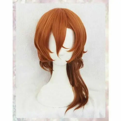 Cosplay Bungo Stray Dogs Chuya Nakahara Chuuya Short Orange Brown Hair Synthetic Wig