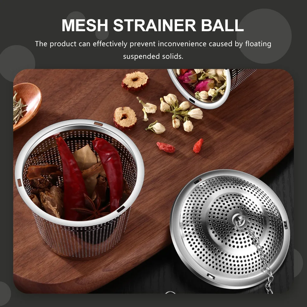 

Stainless Steel Mesh Strainer Ball Wear-Resistant Multipurpose for Loose Leaf Tea Spice Seasoning 120ml Mesh Strainer Ball