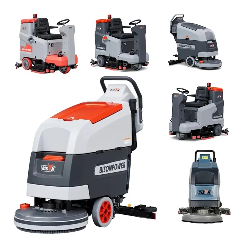 

Battery Powered Warehouse Hand Push Walk Behind 18in 20in Brush Cleaning Machine Floor Scrubber for Sale